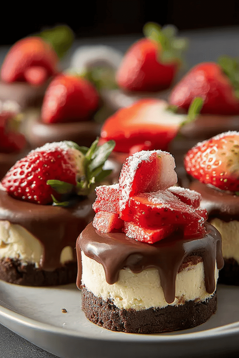 Chocolate Strawberry Mini Cheesecakes 35.Png