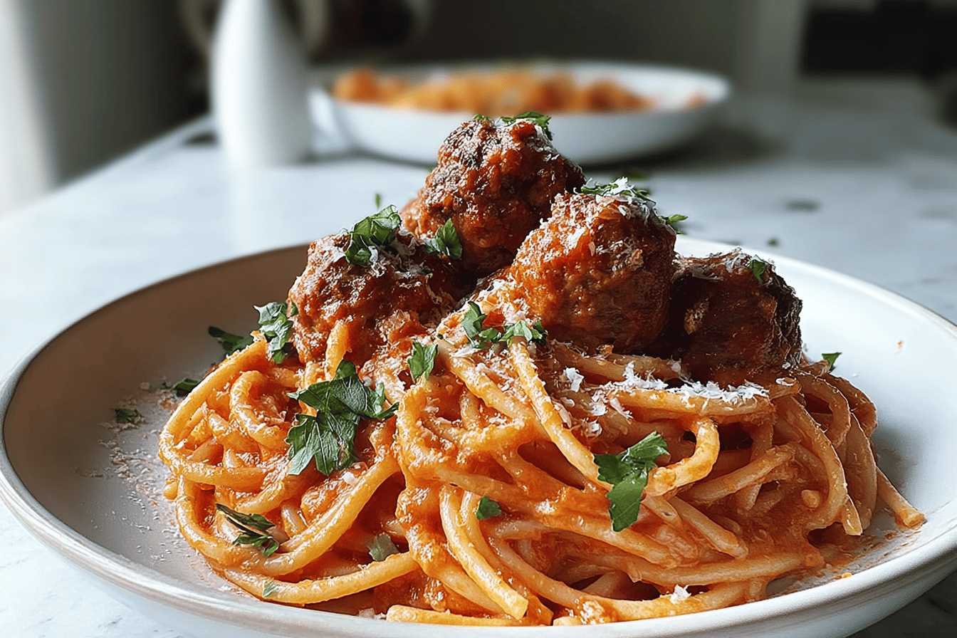 Creamy Spaghetti Meatballs