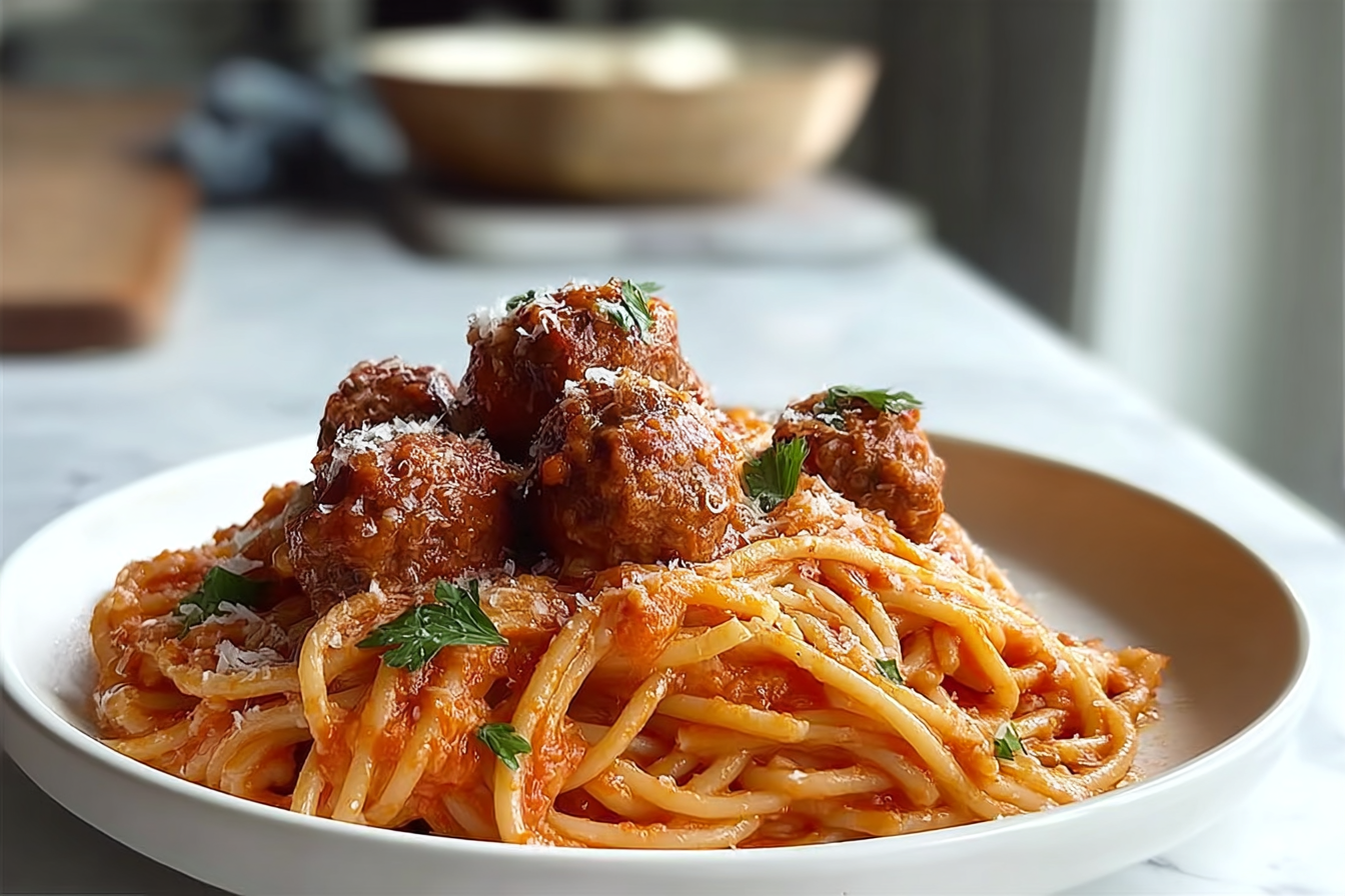 Creamy Spaghetti Meatballs