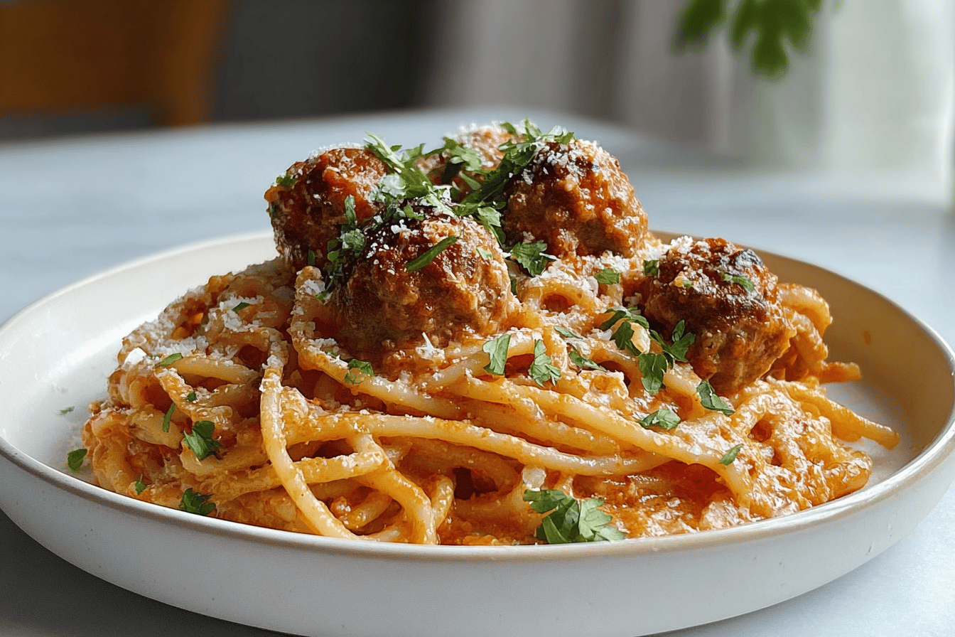 Creamy Spaghetti Meatballs