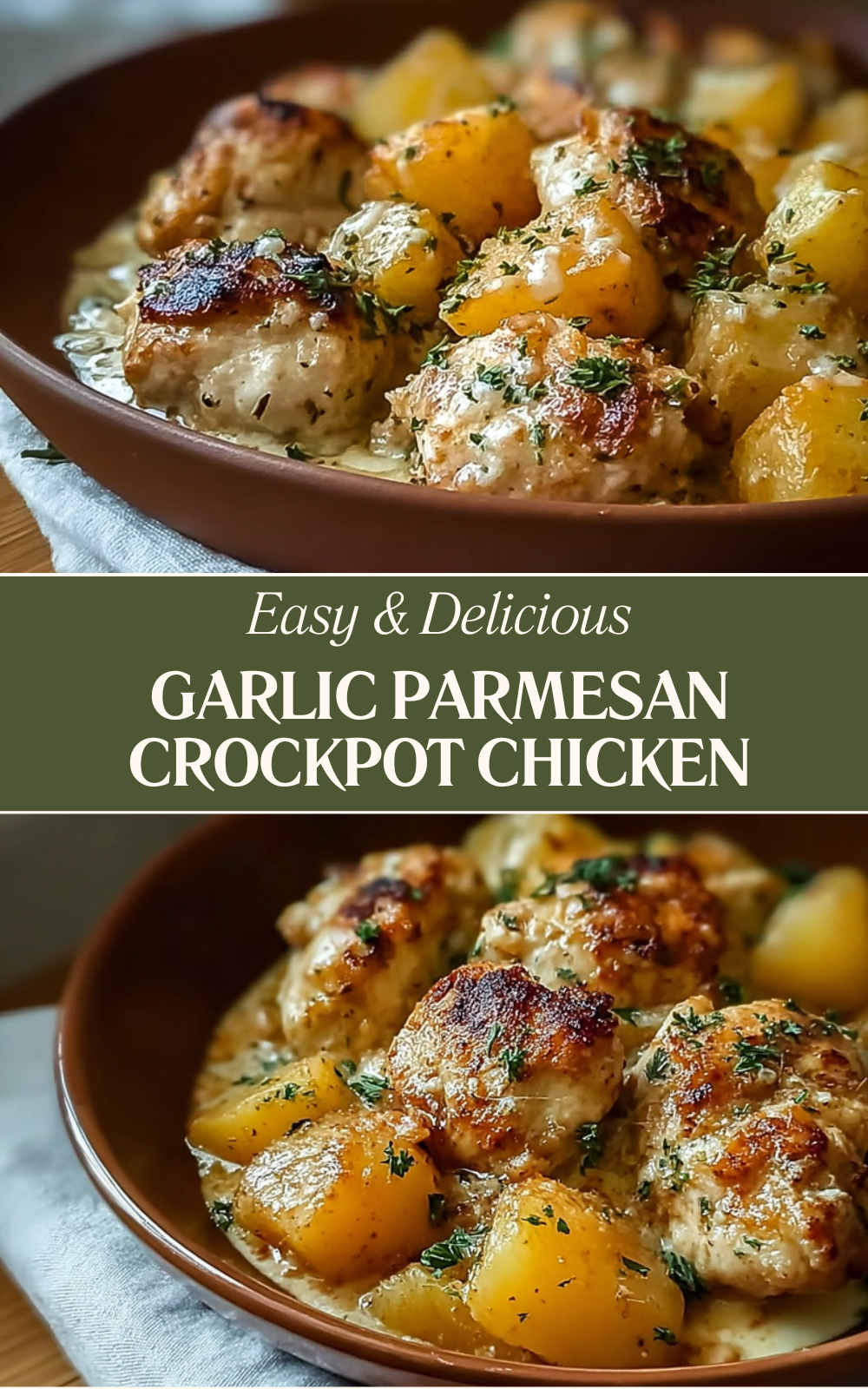 Garlic Parmesan Crockpot Chicken