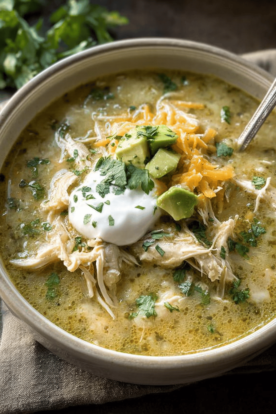 Green Enchilada Chicken Soup