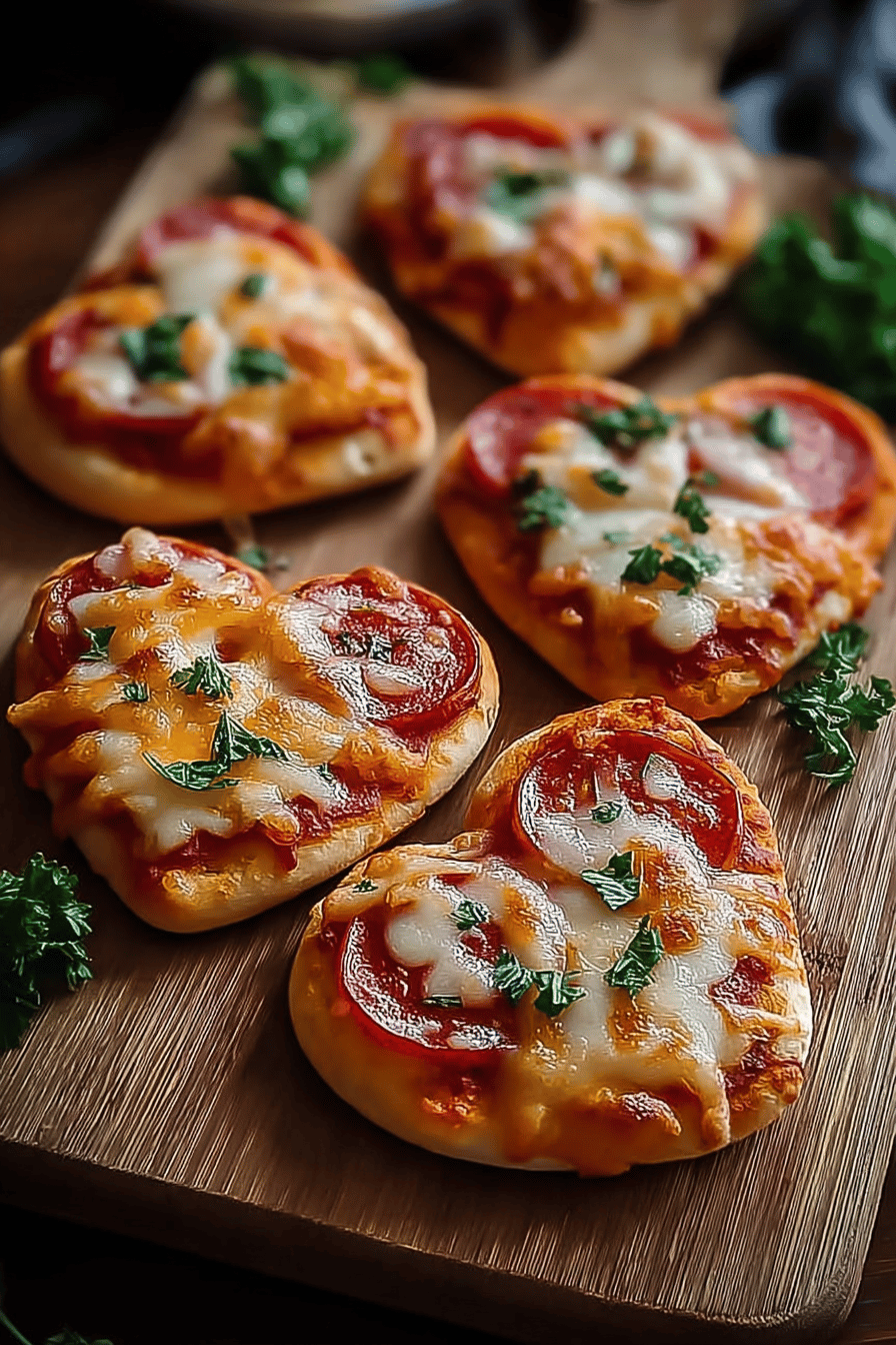 Heart Shaped Mini Pizzas