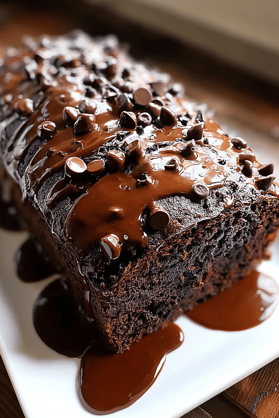 Hot Fudge Brownie Bread