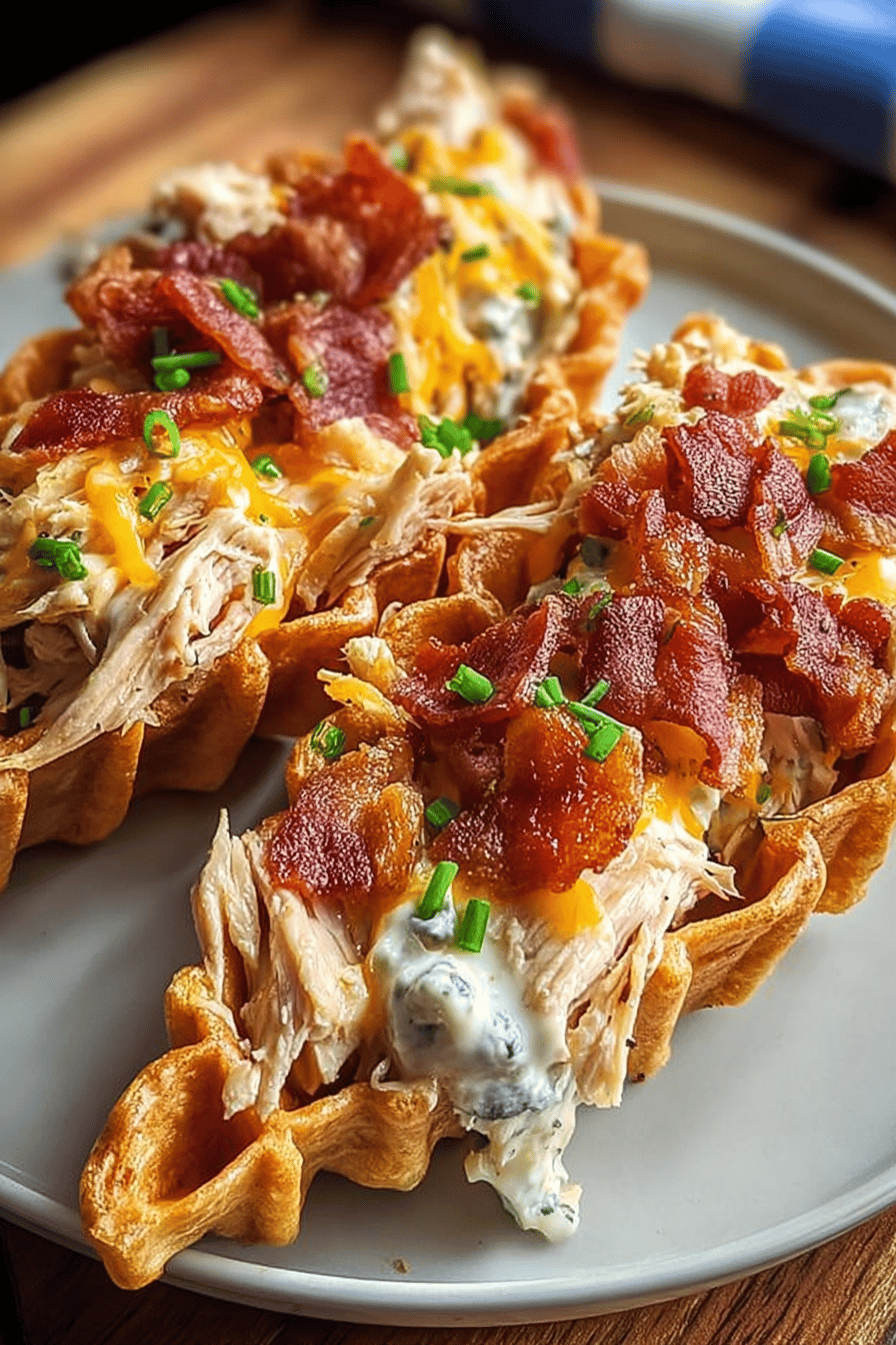 Loaded Ranch Chicken Bacon Cones