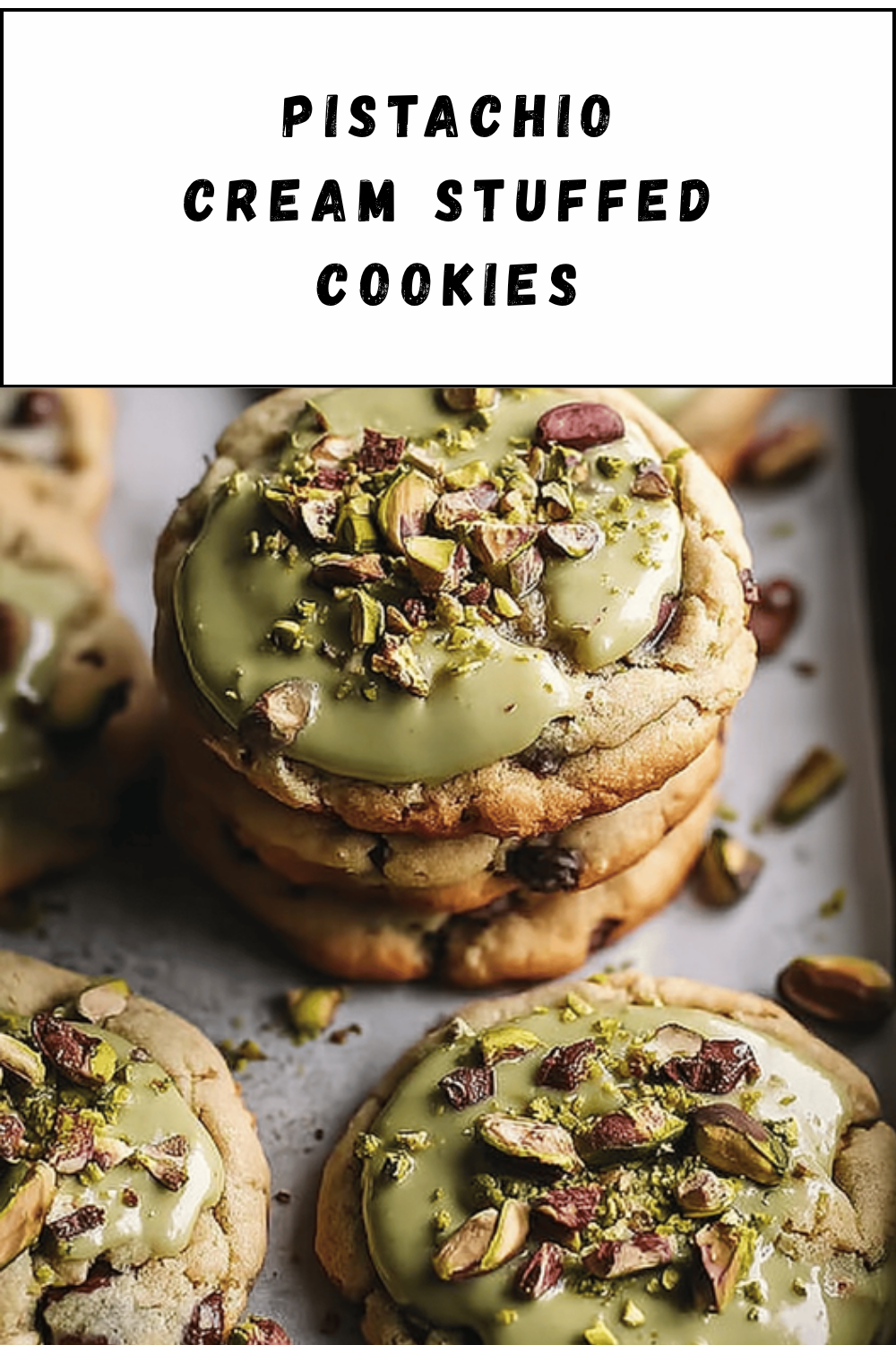 Pistachio Cream Stuffed Cookies
