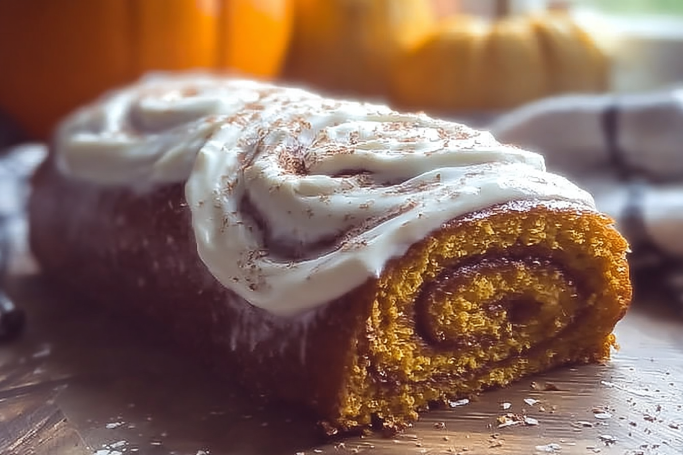 Pumpkin Spice Roll Cake