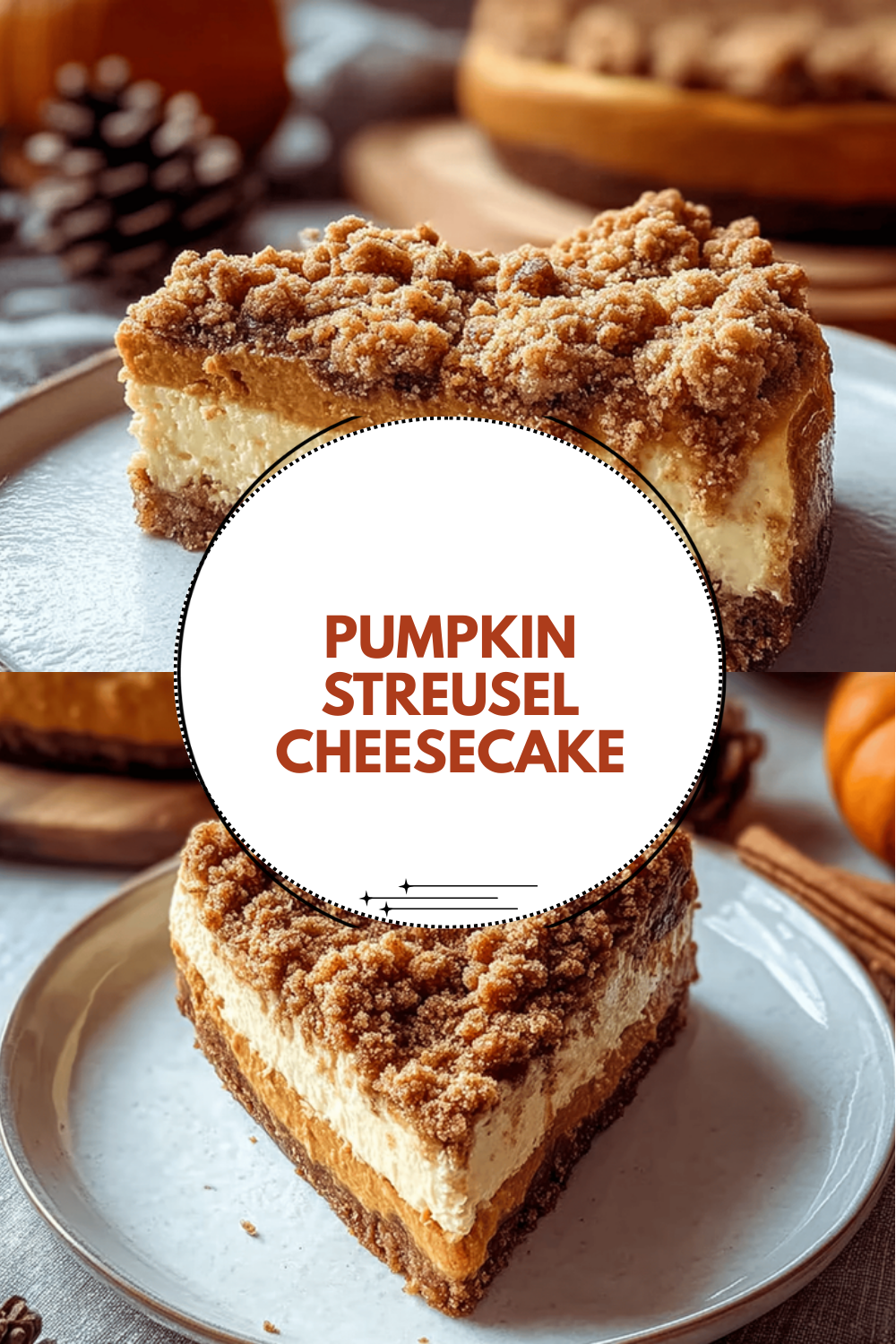 Pumpkin Streusel Cheesecake