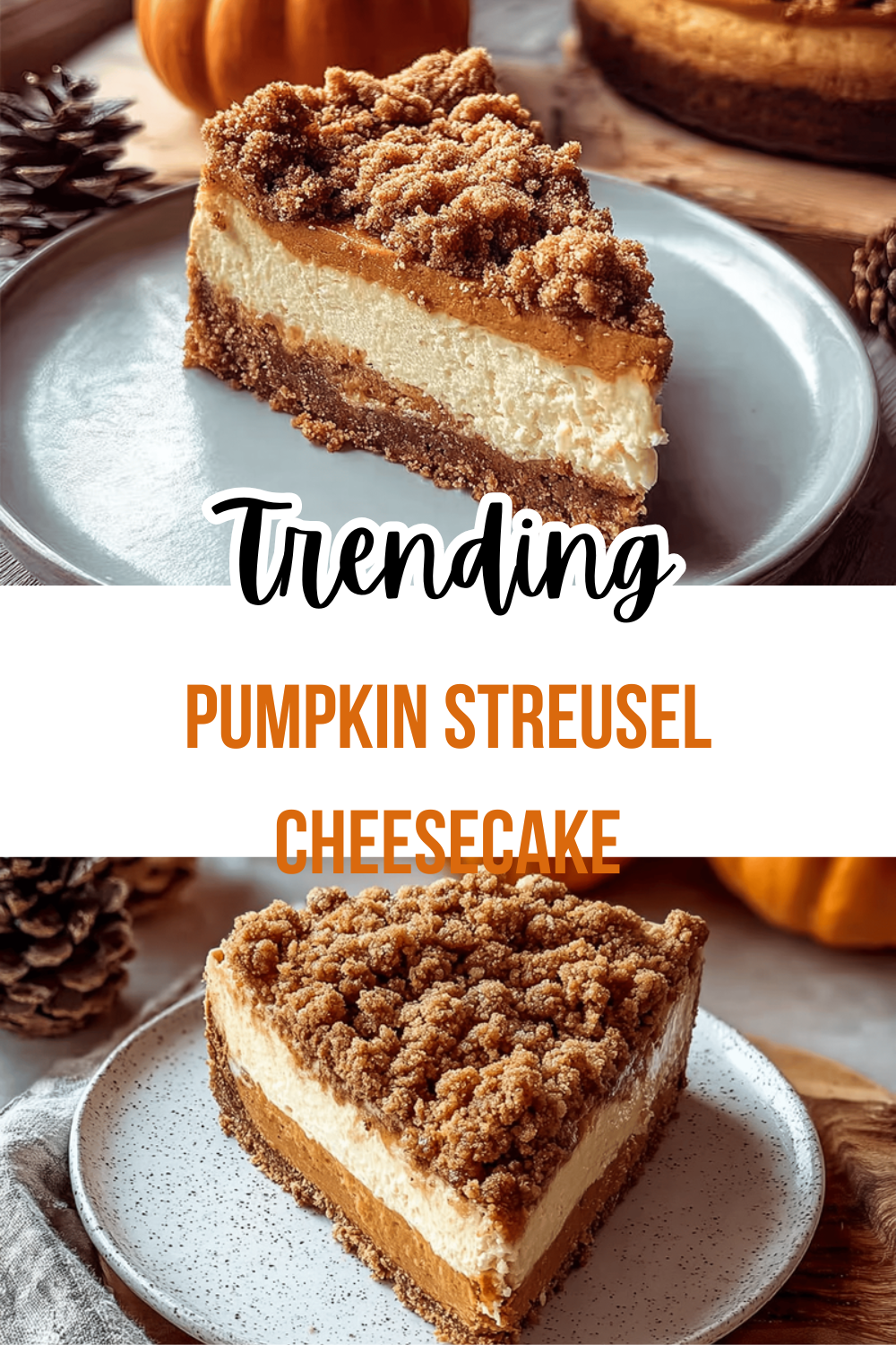 Pumpkin Streusel Cheesecake