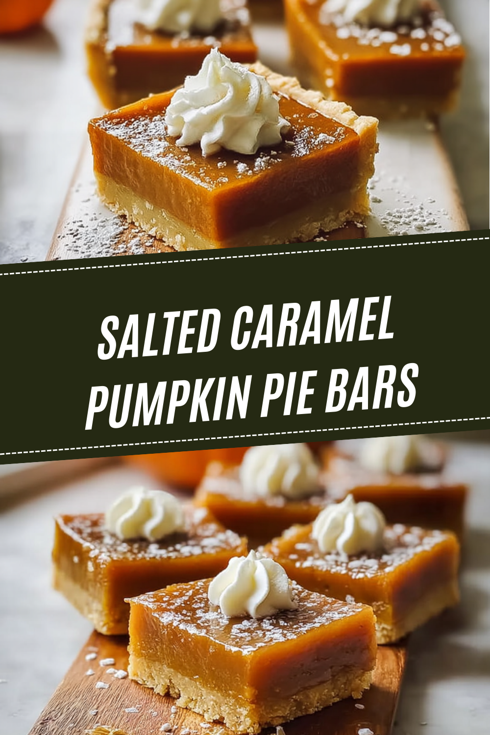 Salted Caramel Pumpkin Pie Bars