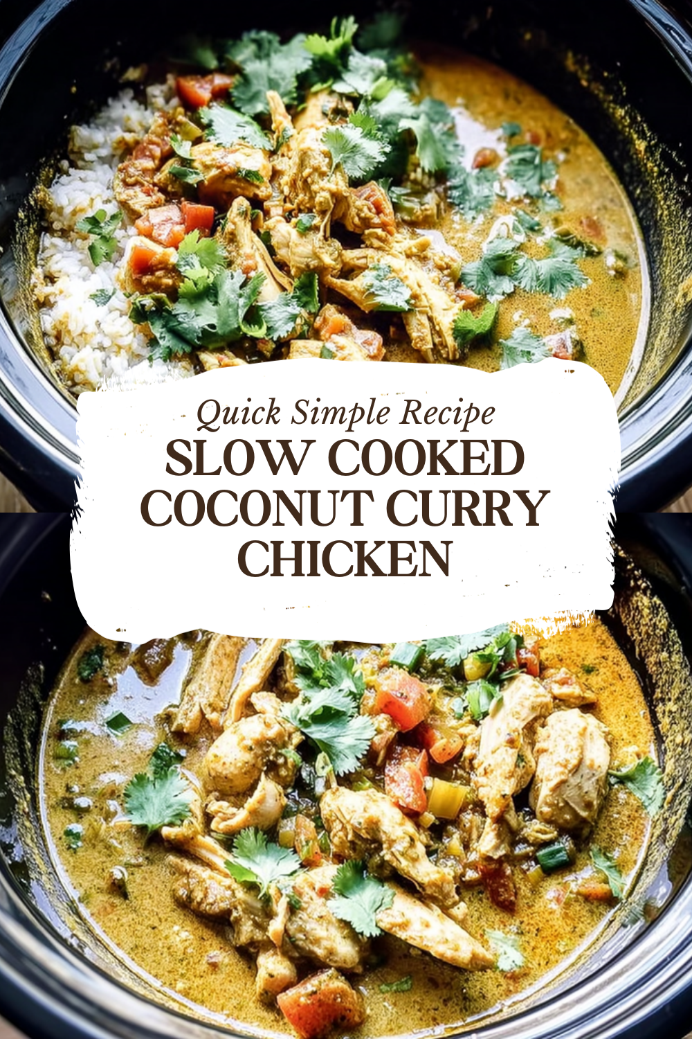 Slow Cooked Coconut Curry Chicken