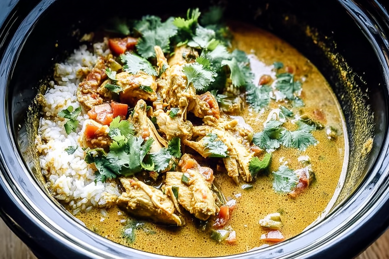 Slow Cooked Coconut Curry Chicken