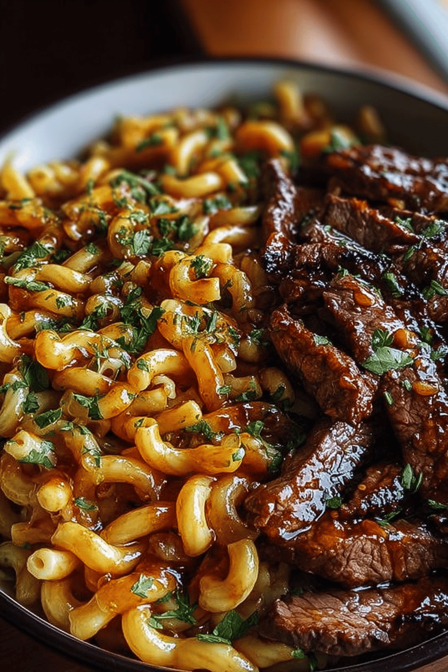 Smoky Honey Bbq Steak Pasta