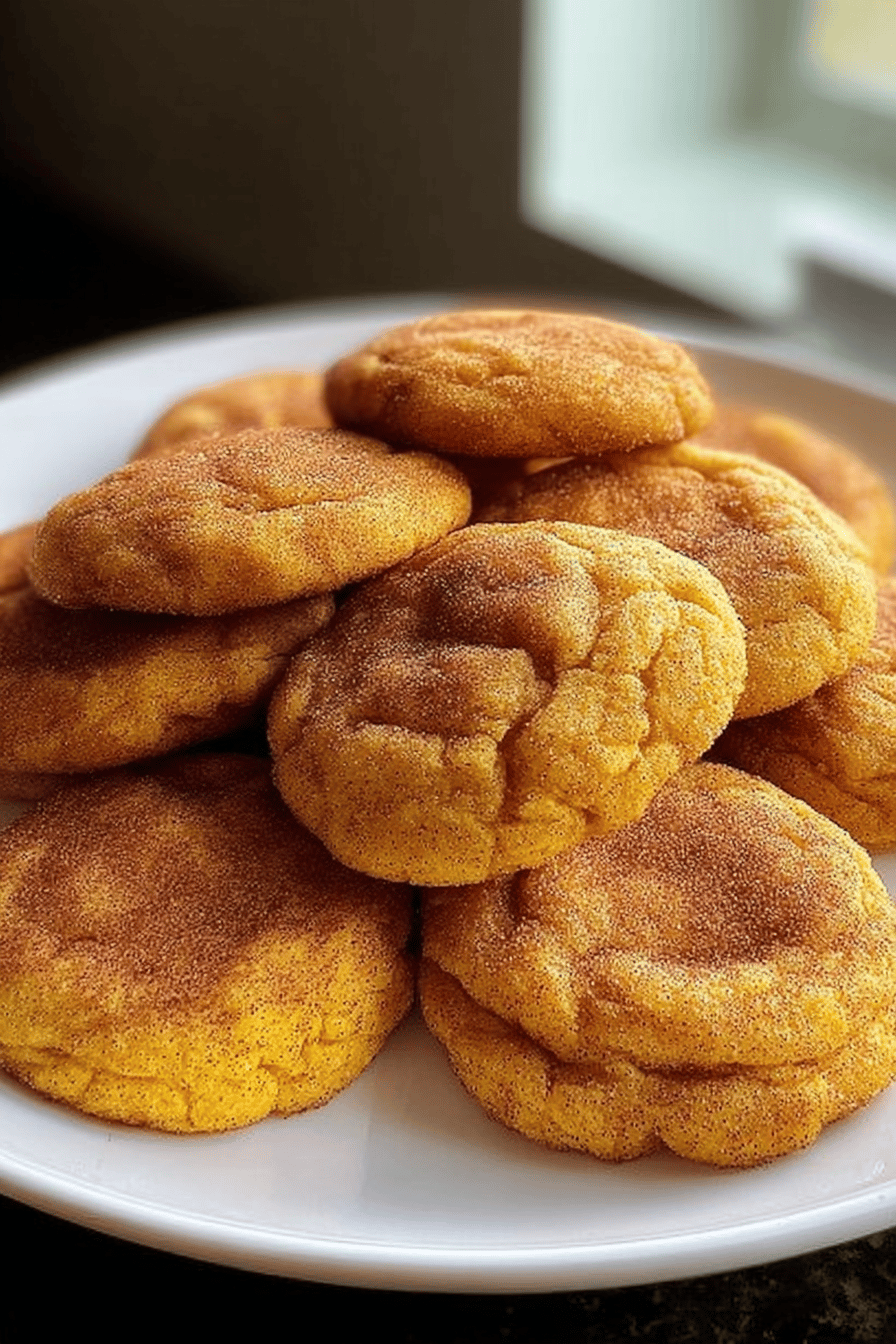 Soft Pumpkin Snickerdoodles Cookies
