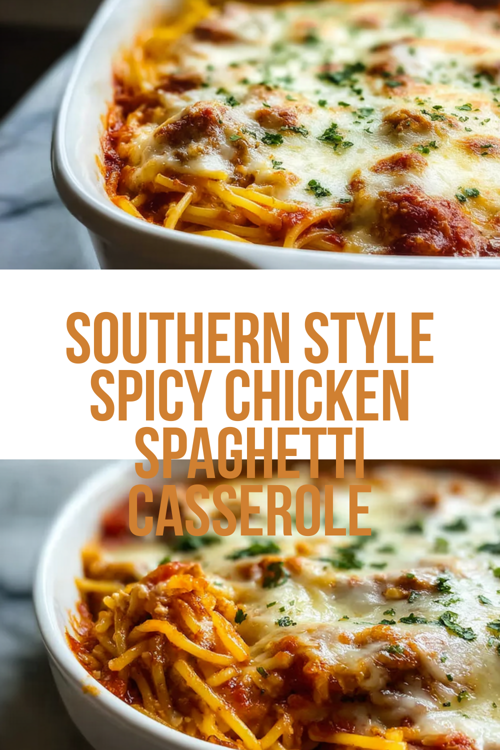 Southern Style Spicy Chicken Spaghetti Casserole