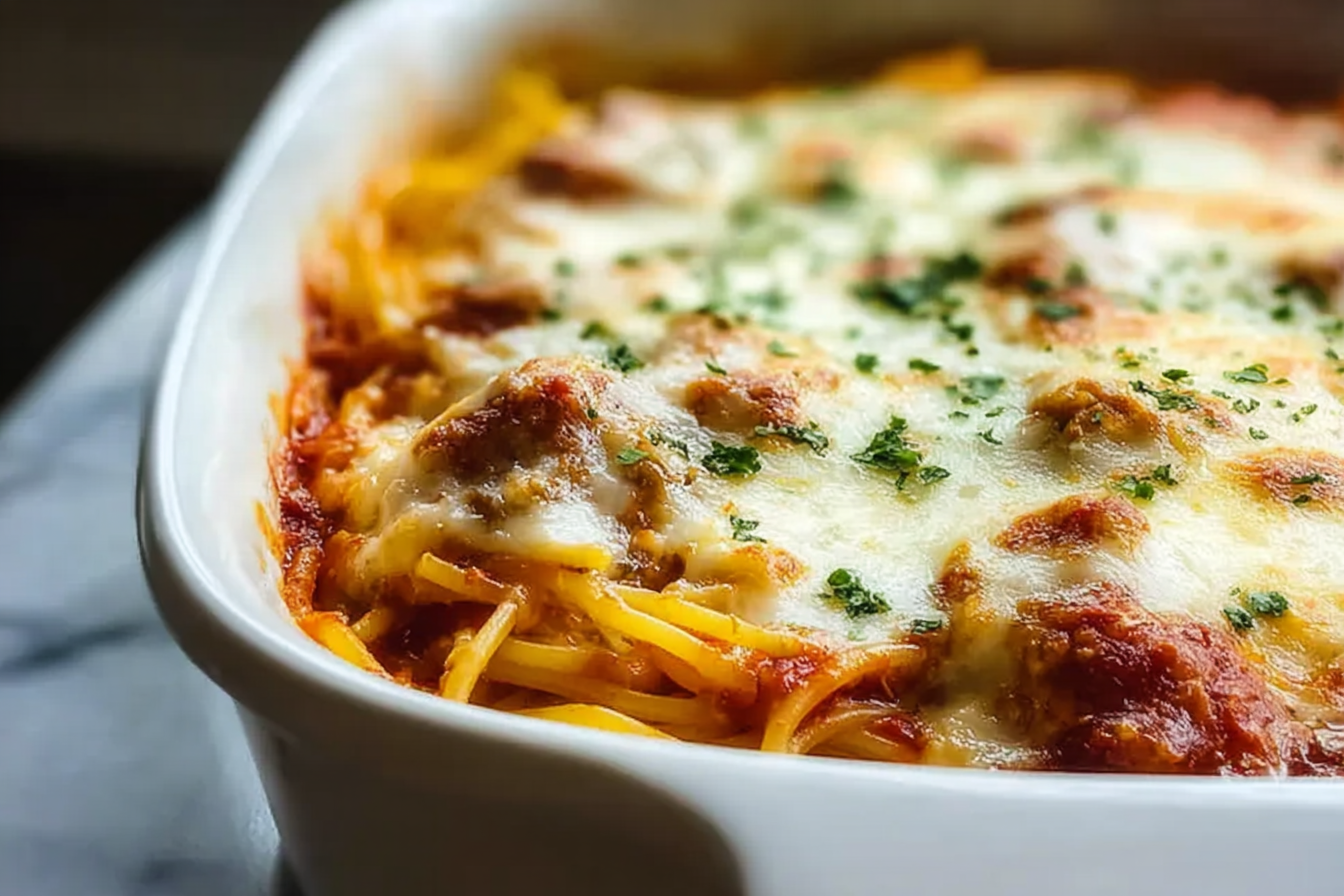 Southern Style Spicy Chicken Spaghetti Casserole
