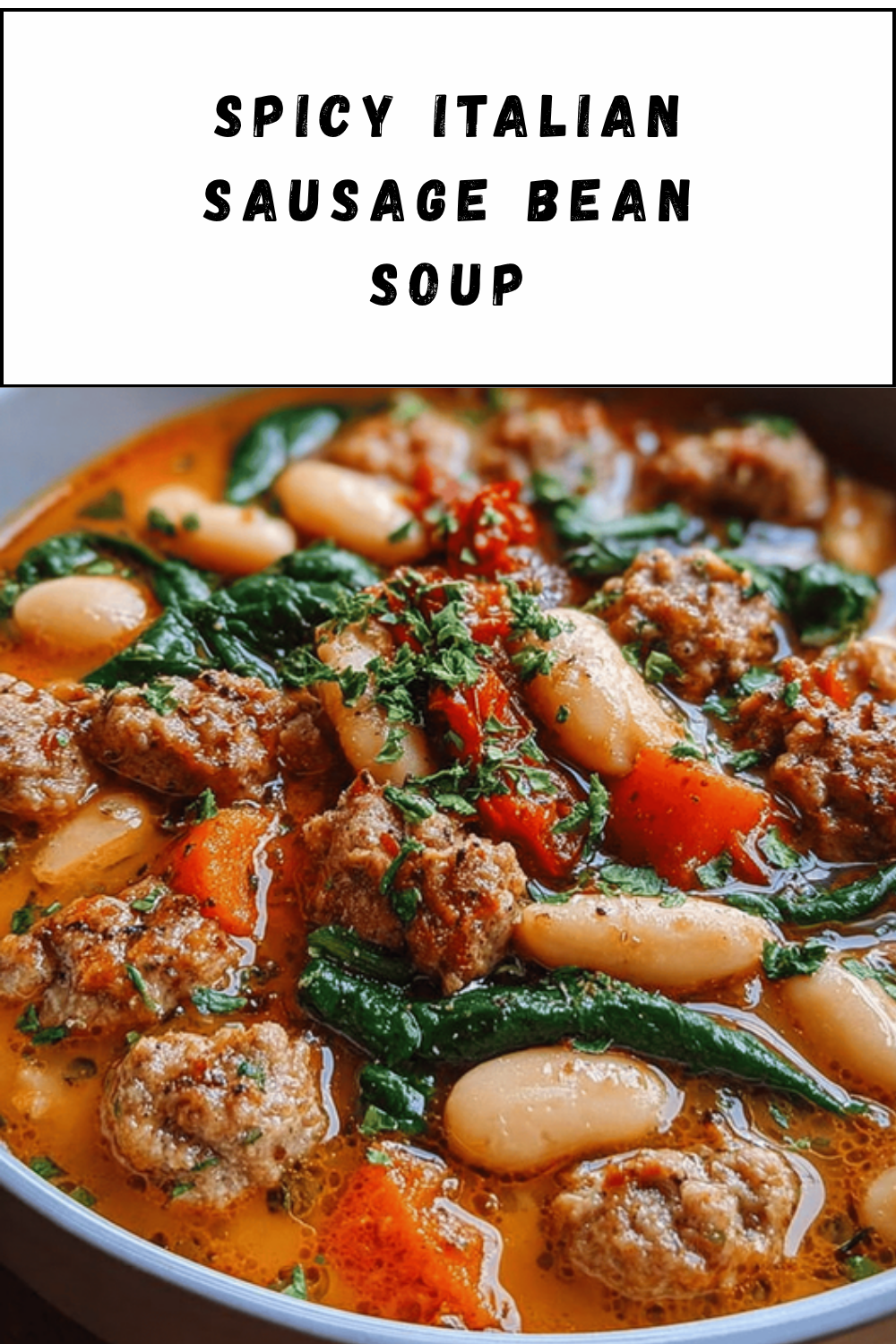 Spicy Italian Sausage Bean Soup