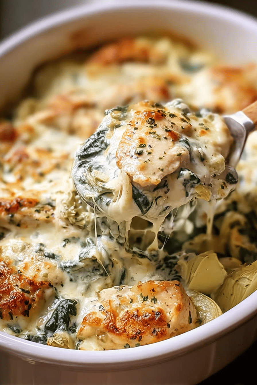 Spinach Artichoke Chicken Bake