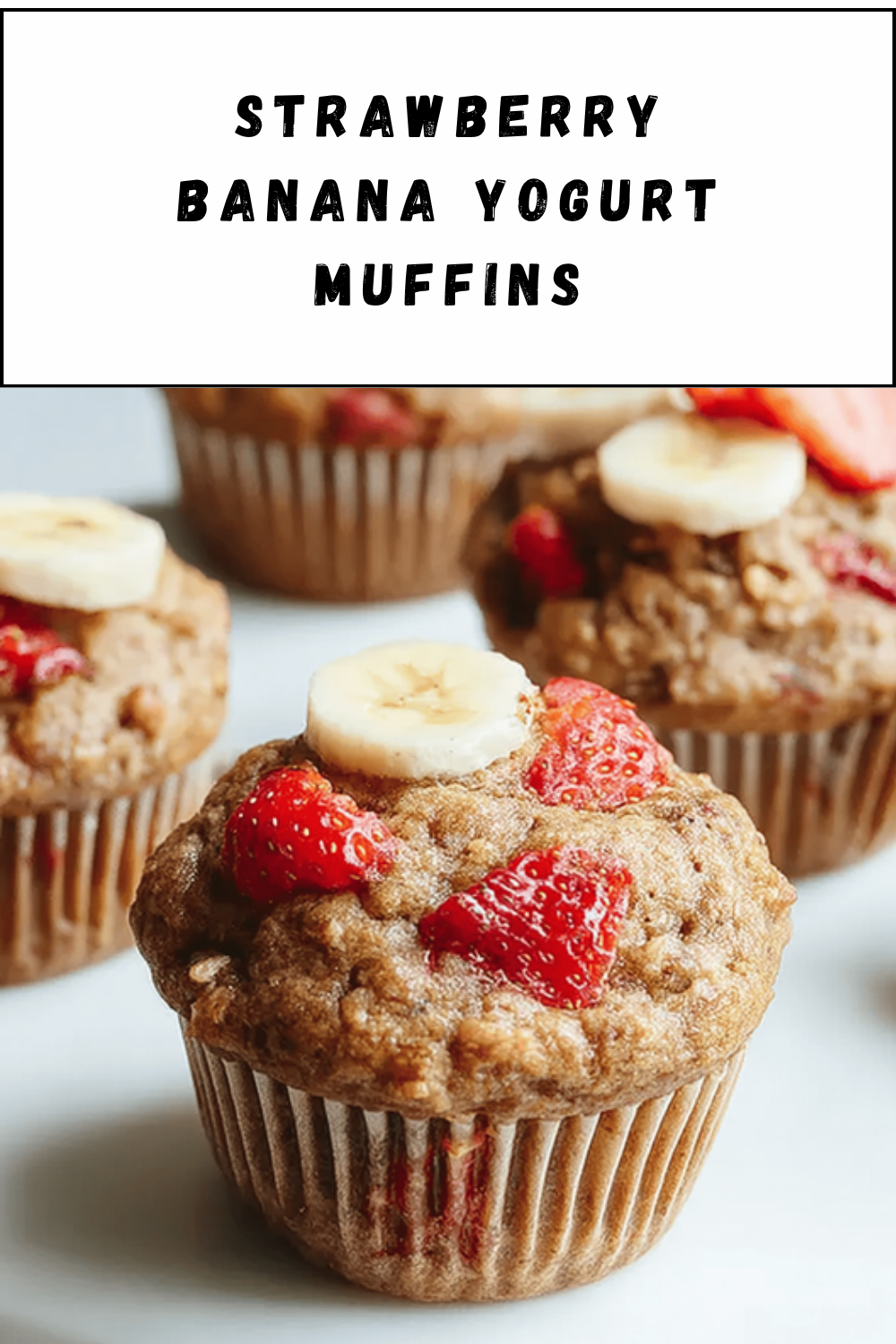 Strawberry Banana Yogurt Muffins