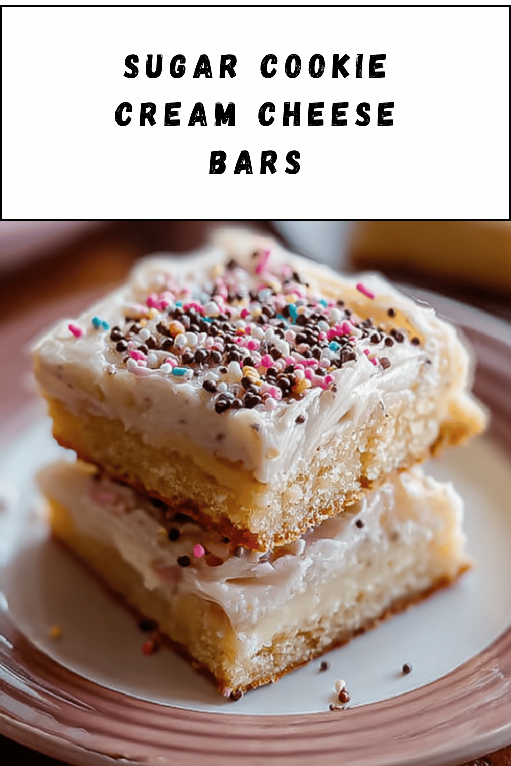 Sugar Cookie Cream Cheese Bars