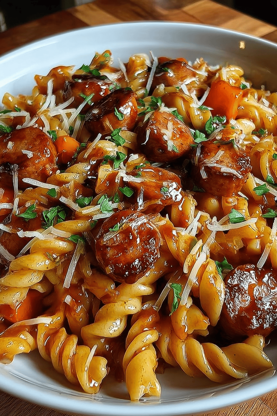 Sweet Chili Bbq Sausage Pasta