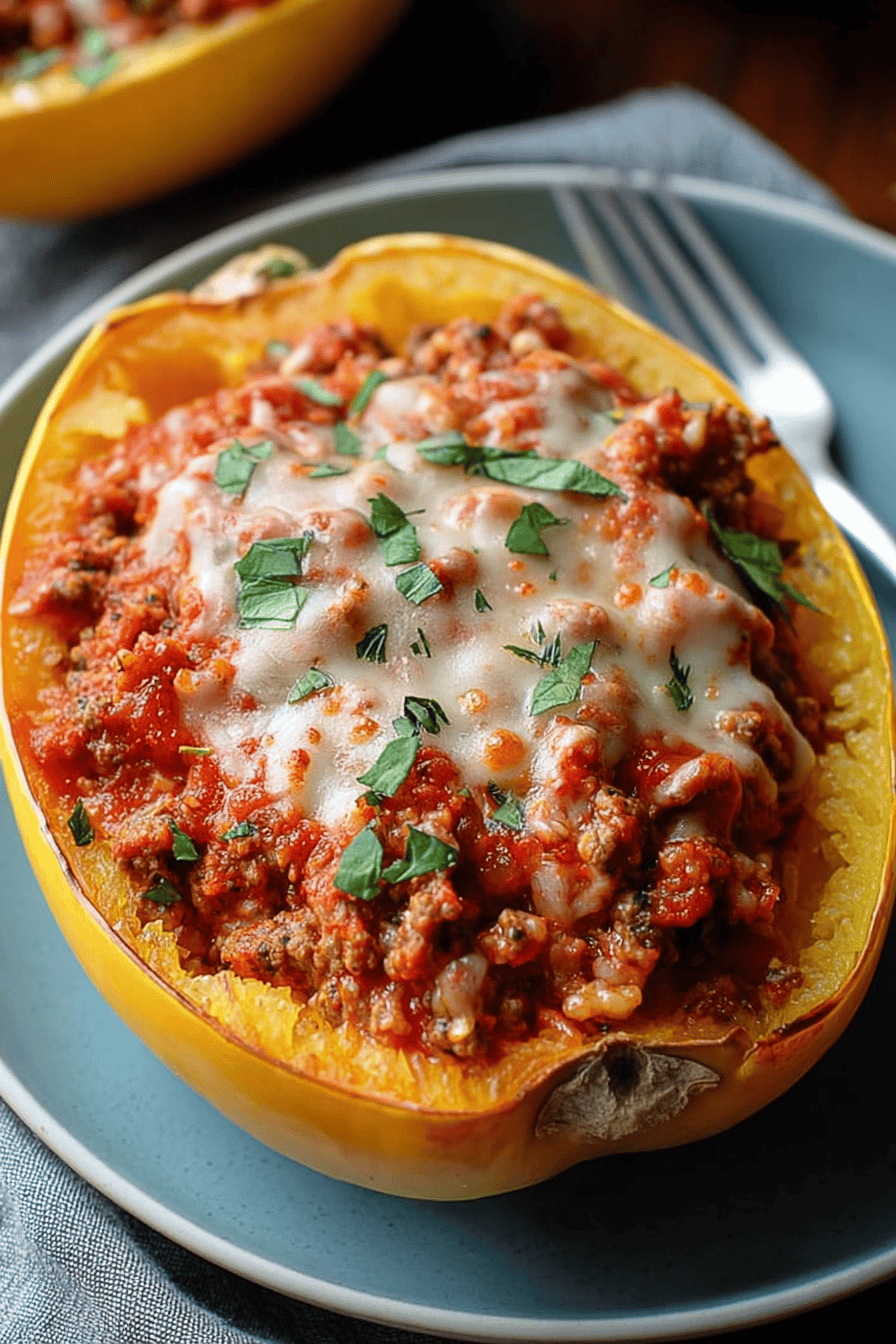 Turkey Marinara Spaghetti Squash
