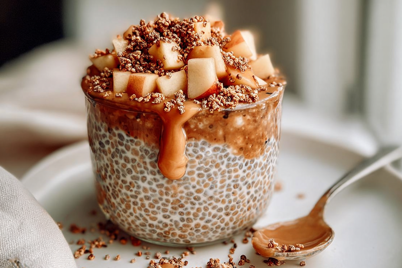 Apple Crumble Chia Pudding
