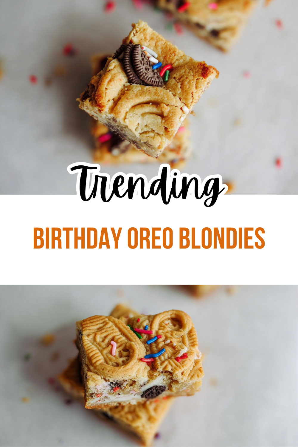 Birthday Oreo Blondies