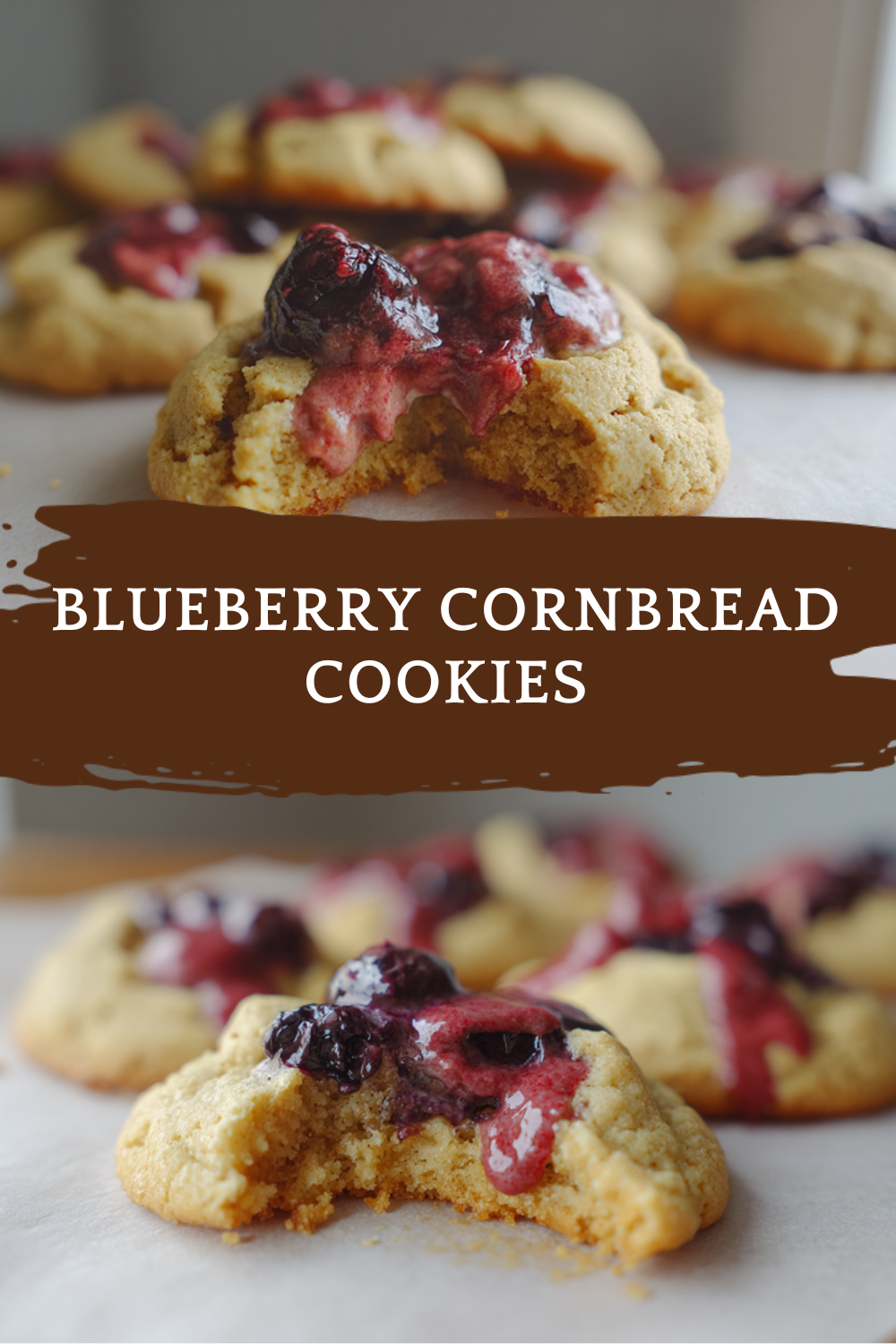 Blueberry Cornbread Cookies