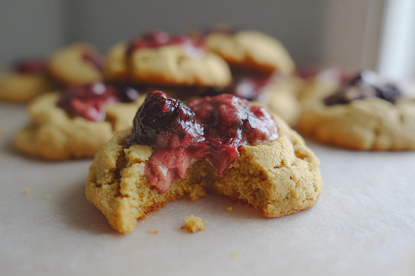 Blueberry Cornbread Cookies
