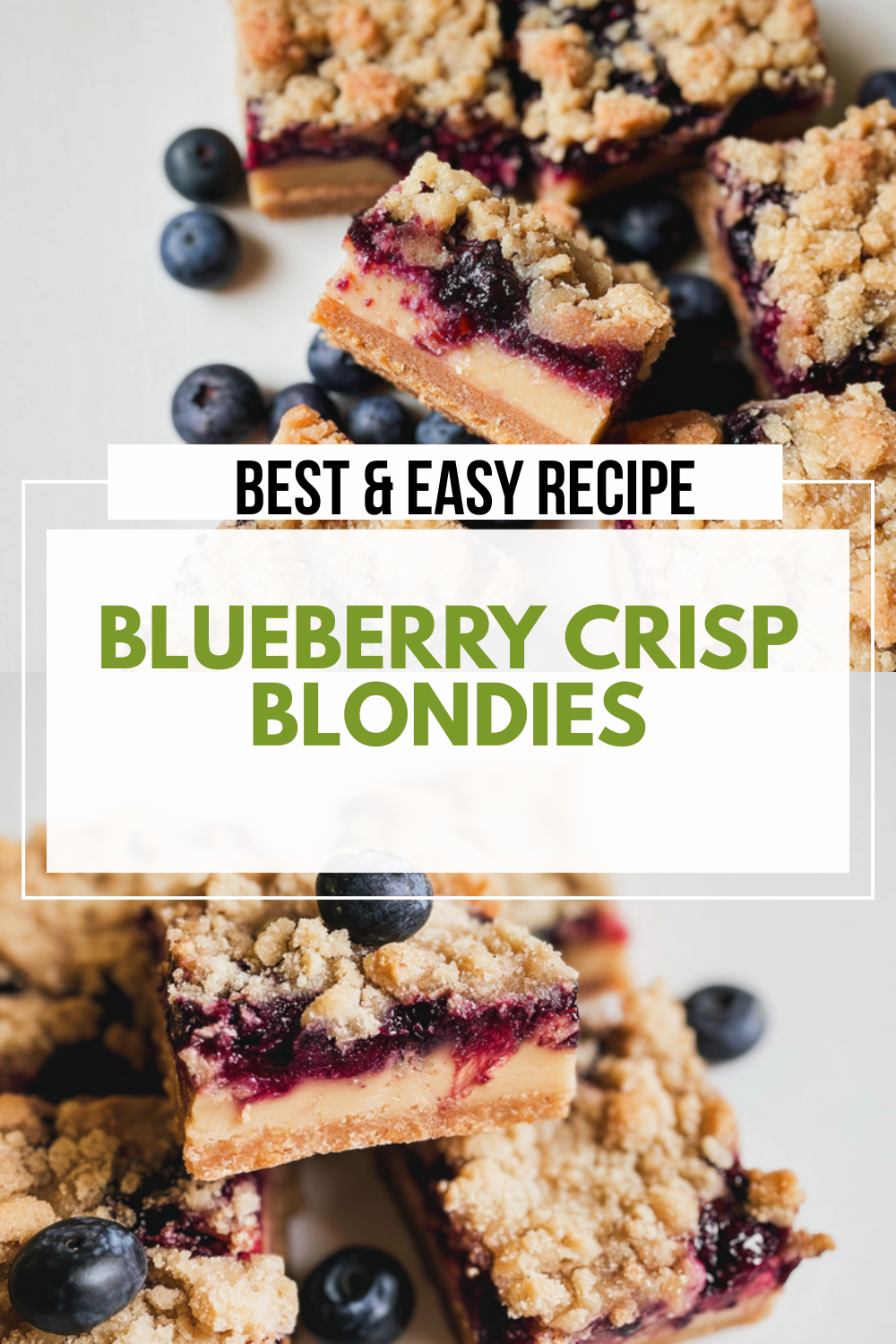 Blueberry Crisp Blondies