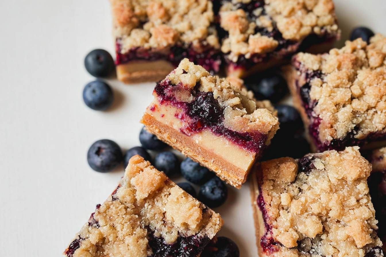 Blueberry Crisp Blondies