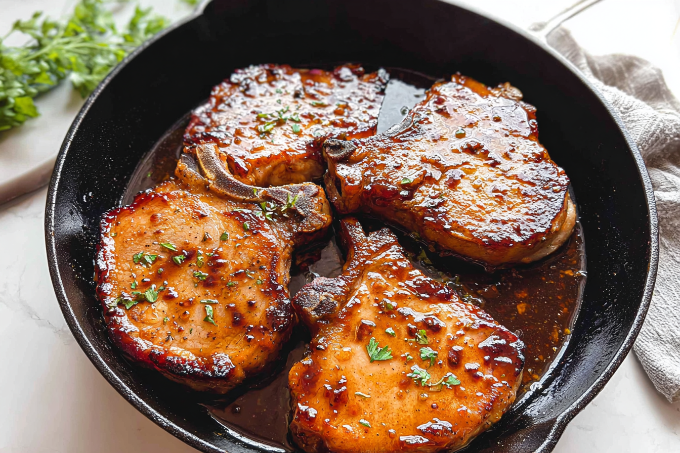 Brown Sugar Glazed Pork Chops