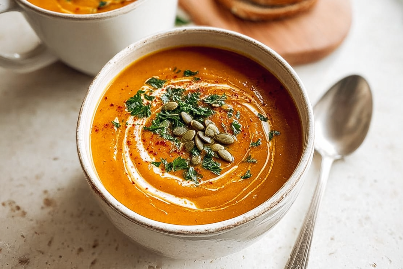 Butternut Squash Carrot Ginger Soup