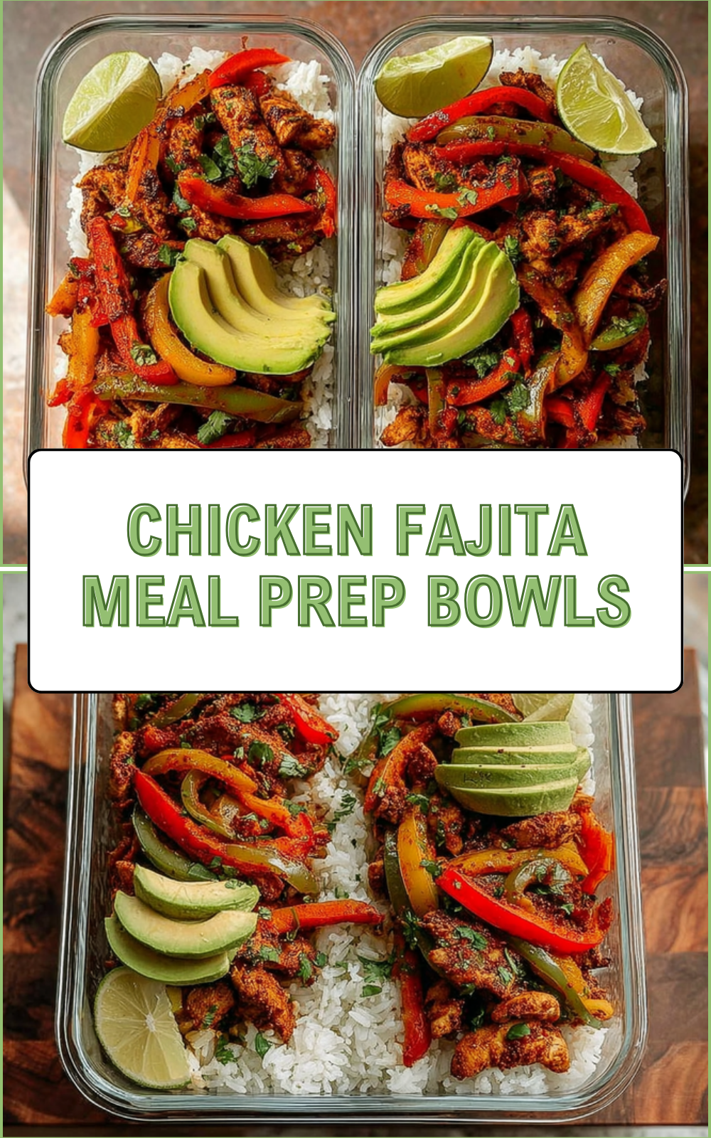Chicken Fajita Meal Prep Bowls
