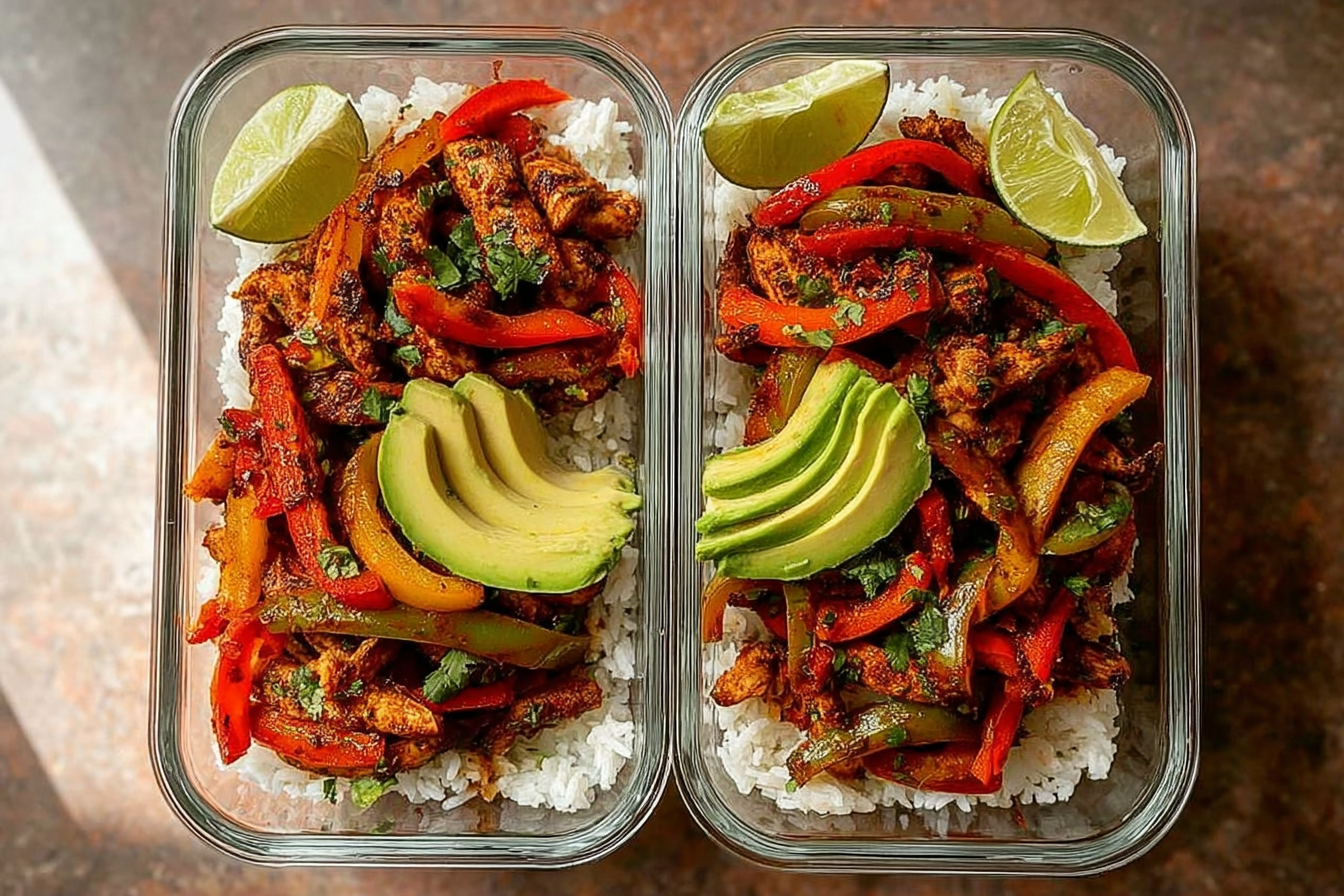 Chicken Fajita Meal Prep Bowls