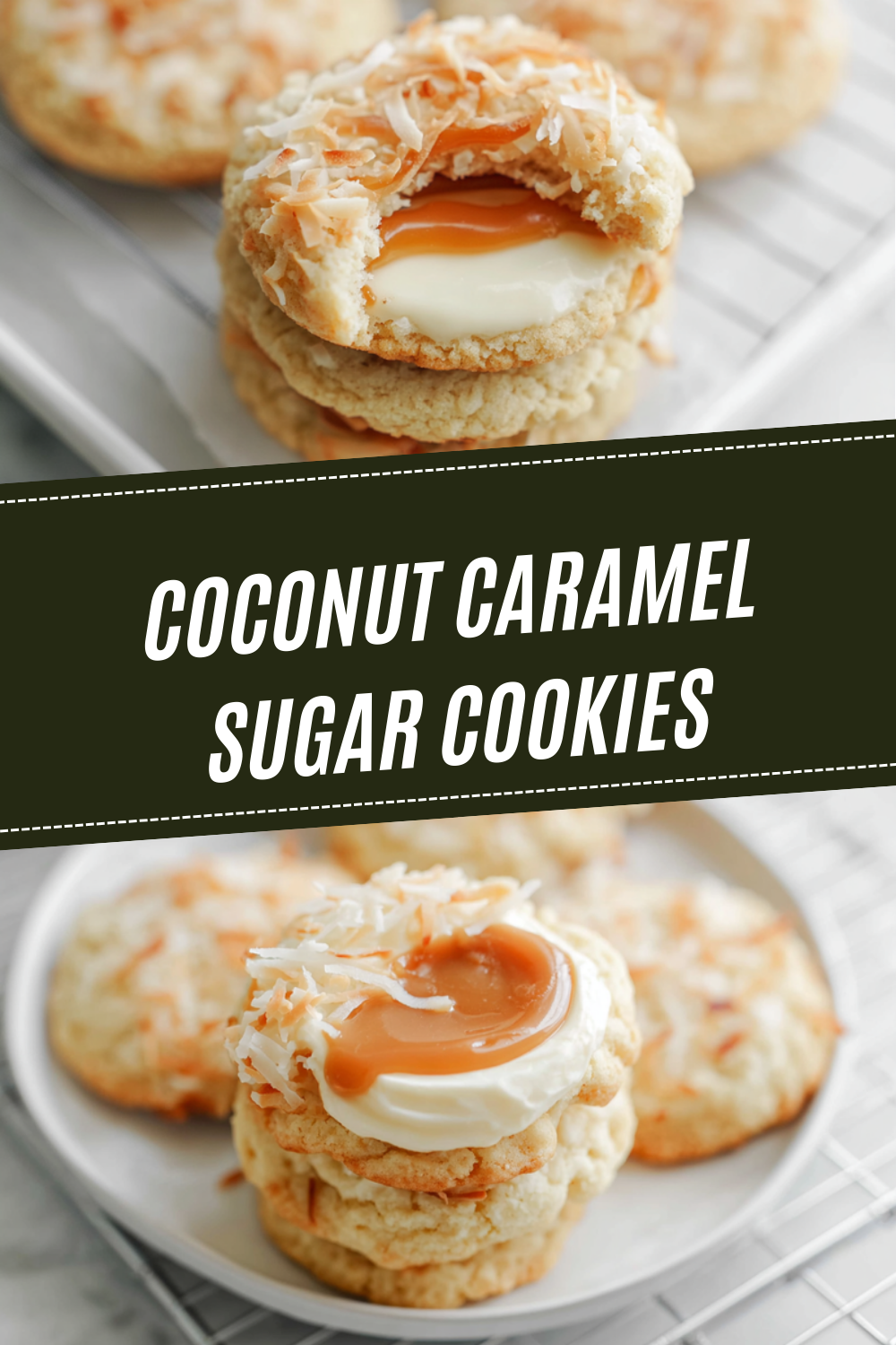 Coconut Caramel Sugar Cookies