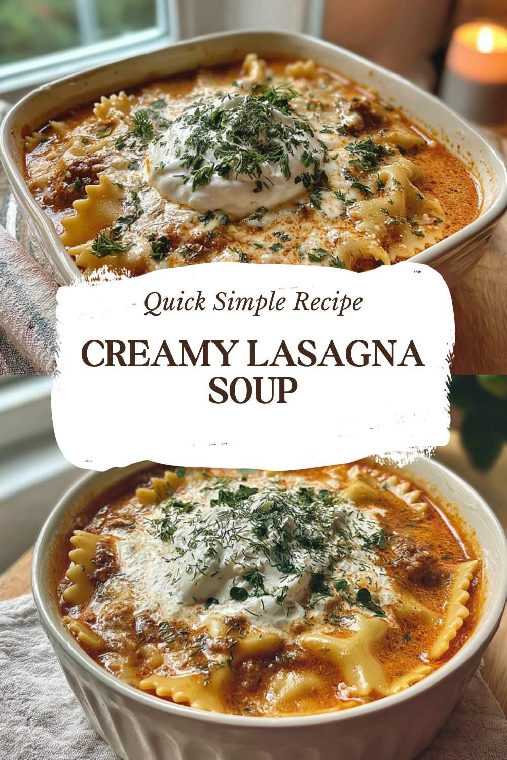 Creamy Lasagna Soup