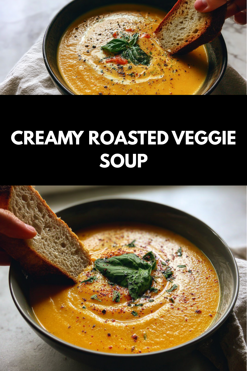 Creamy Roasted Veggie Soup