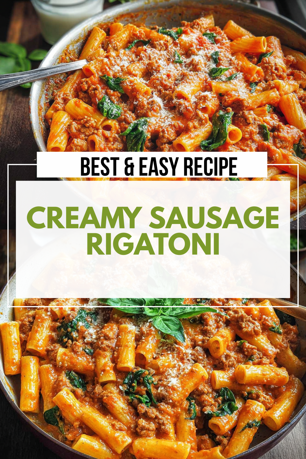 Creamy Sausage Rigatoni