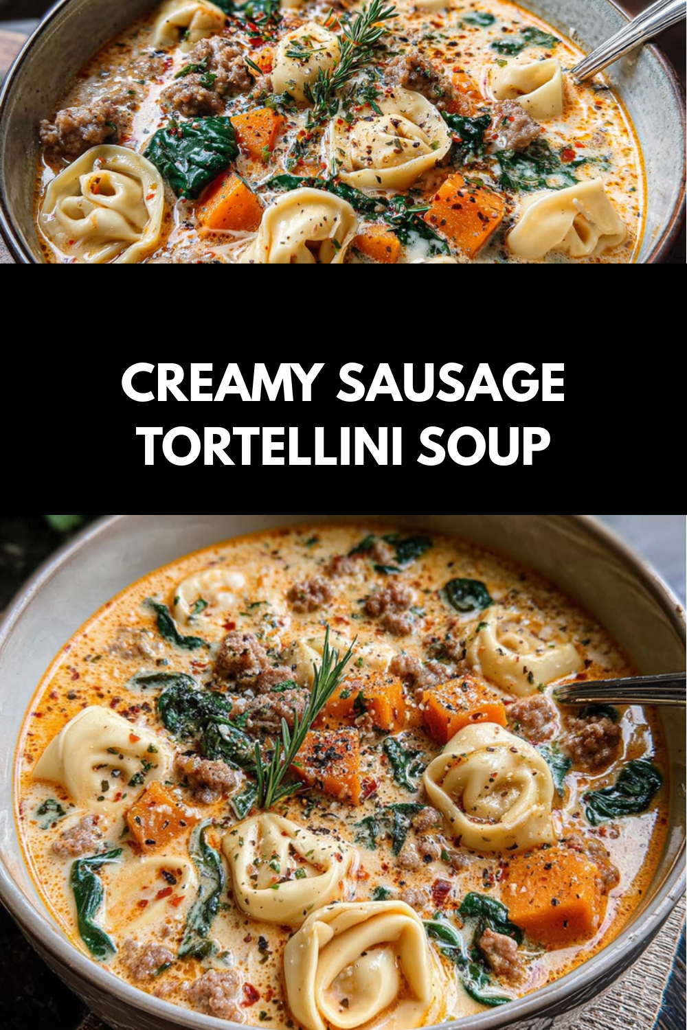Creamy Sausage Tortellini Soup