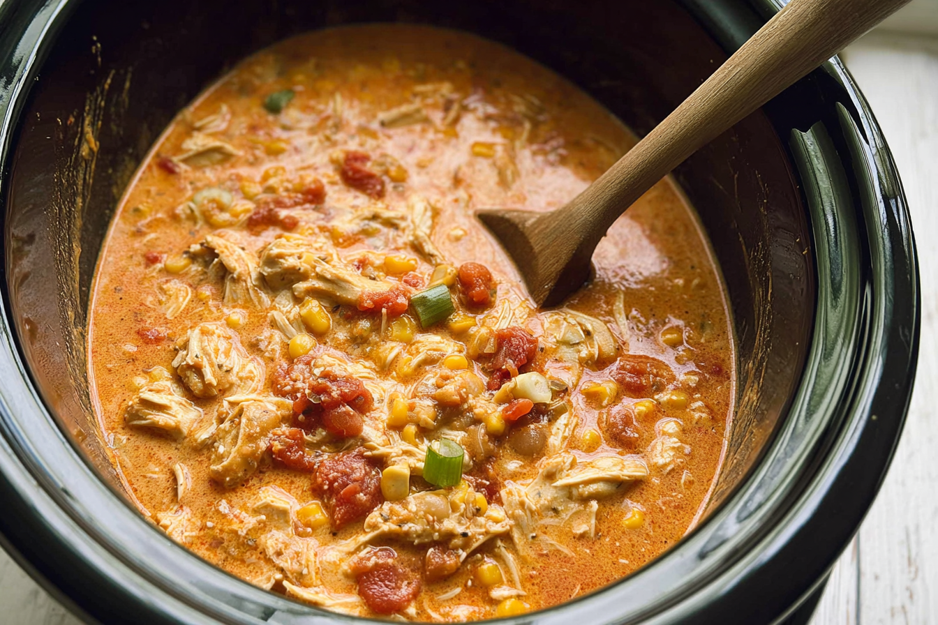 Crockpot Buffalo Chicken Chili