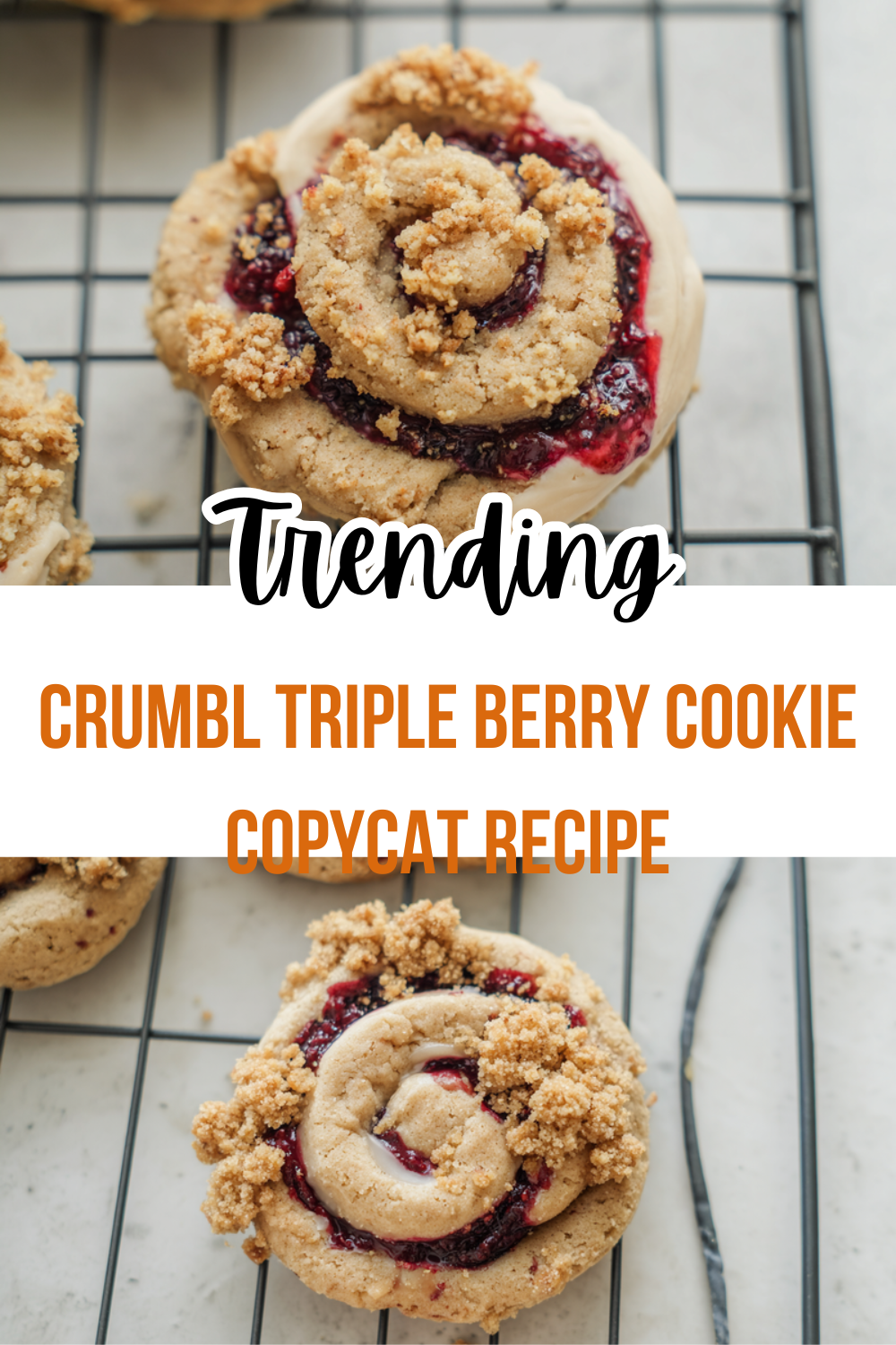 Crumbl Triple Berry Cookie Copycat Recipe