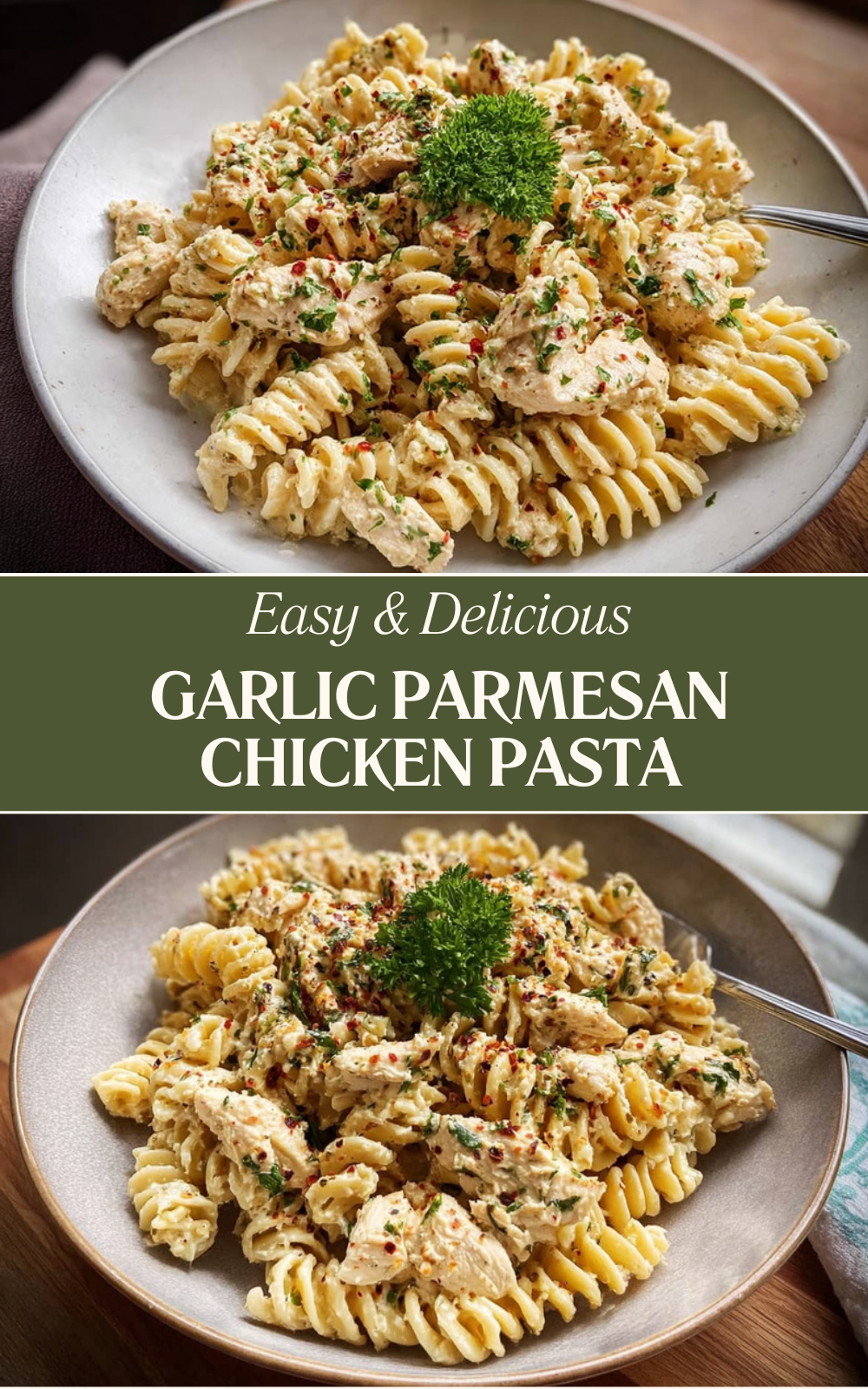 Garlic Parmesan Chicken Pasta