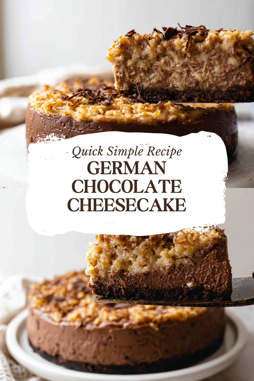 German Chocolate Cheesecake