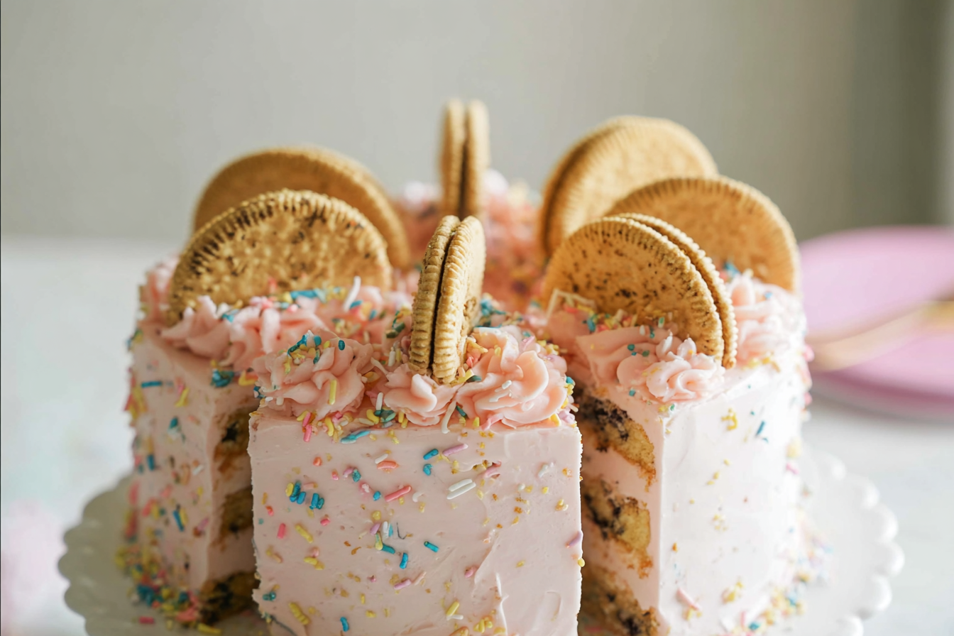 Golden Oreo Birthday Cake