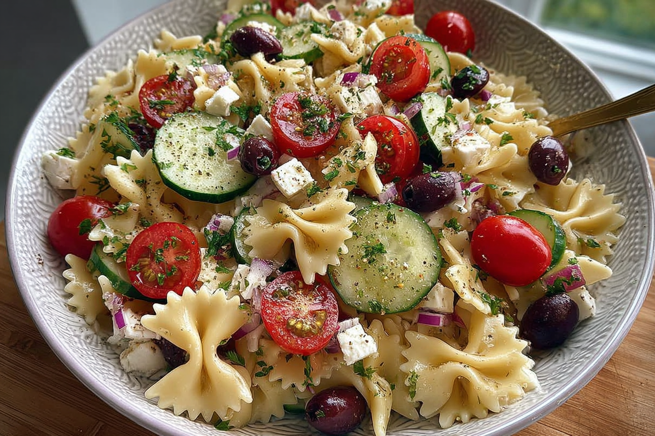 Healthy Greek Pasta Salad