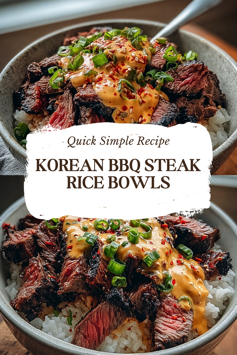 Korean Bbq Steak Rice Bowls
