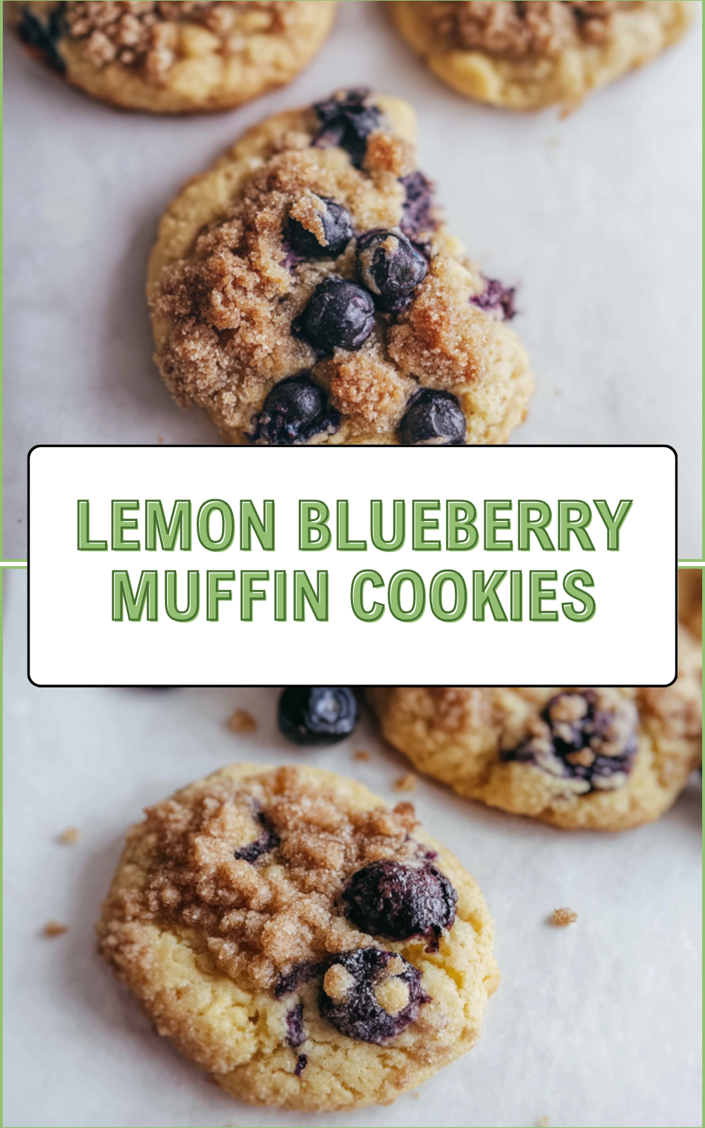 Lemon Blueberry Muffin Cookies