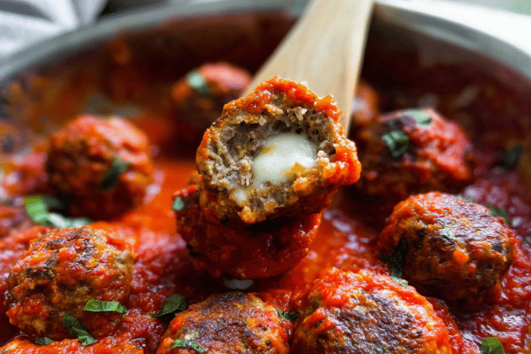 Mozzarella Stuffed Meatballs 10.Png